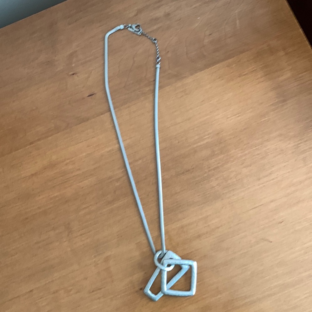 Kenneth Cole abstract silver necklace